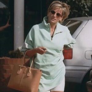 Sloppy Joe “Diana” Zip Neck Sweatshjrt in pale mint